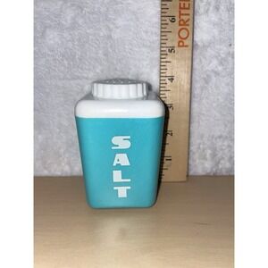 Vintage Lustro Ware Teal Plastic Salt Shaker Made in USA Mid Century